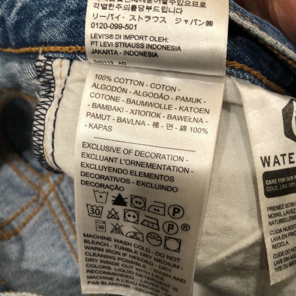 Levi’s Wedgie Jeans Size 24 Distressed Blue Denim High Waist - Picture 12 of 13